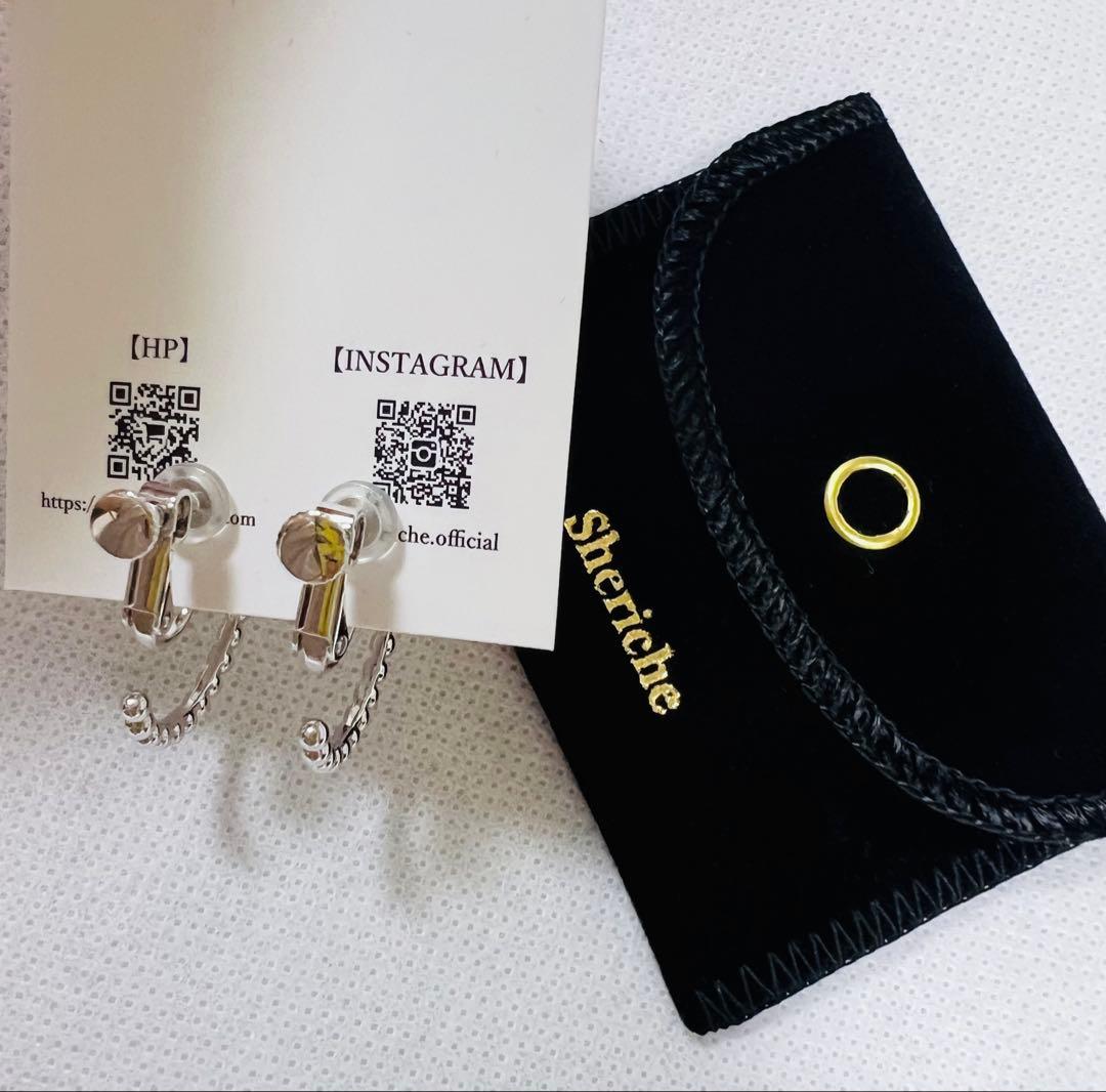 Sheriche シェリッシュ dot hoop earring-silver- — image 4