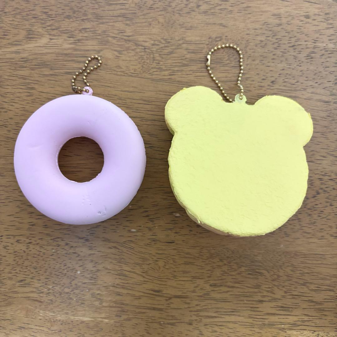 スクイーズ　ドーナツ　メロンパン　うさぎ　クマ キーホルダー — image 3