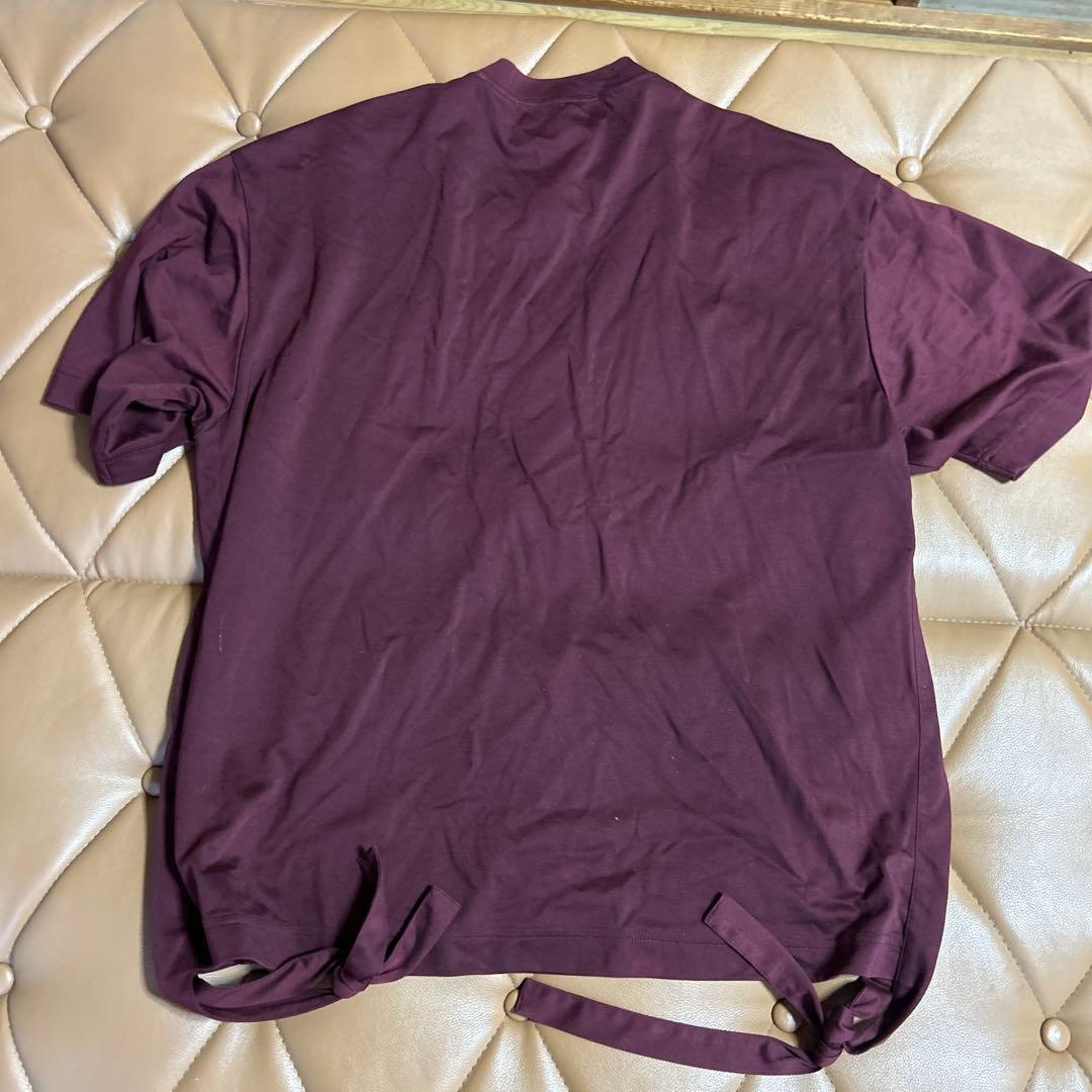 CULLNI クルニ Tシャツ ボルドー 裾リボン — image 5