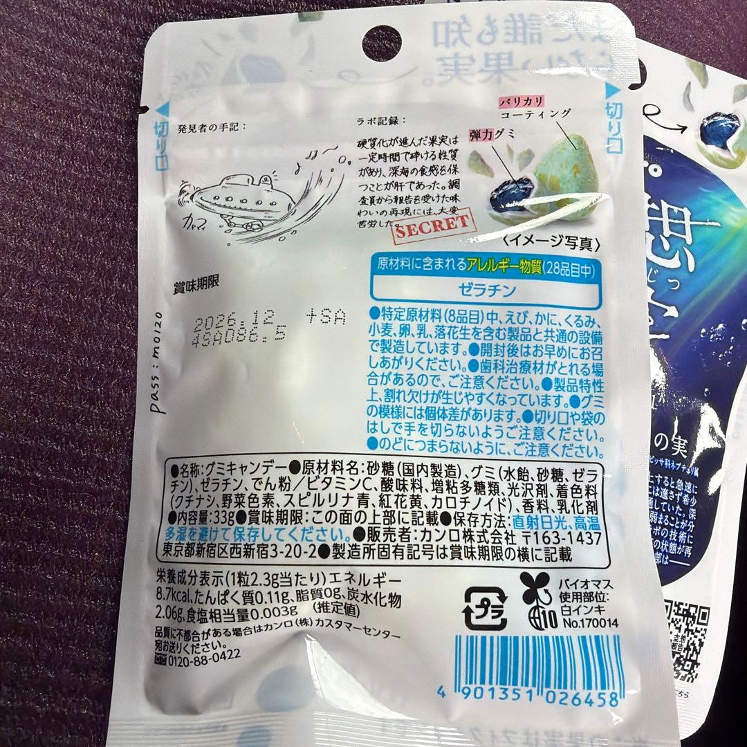 カンロ 空想果実 イトビスの実 グミ 2袋 — image 2