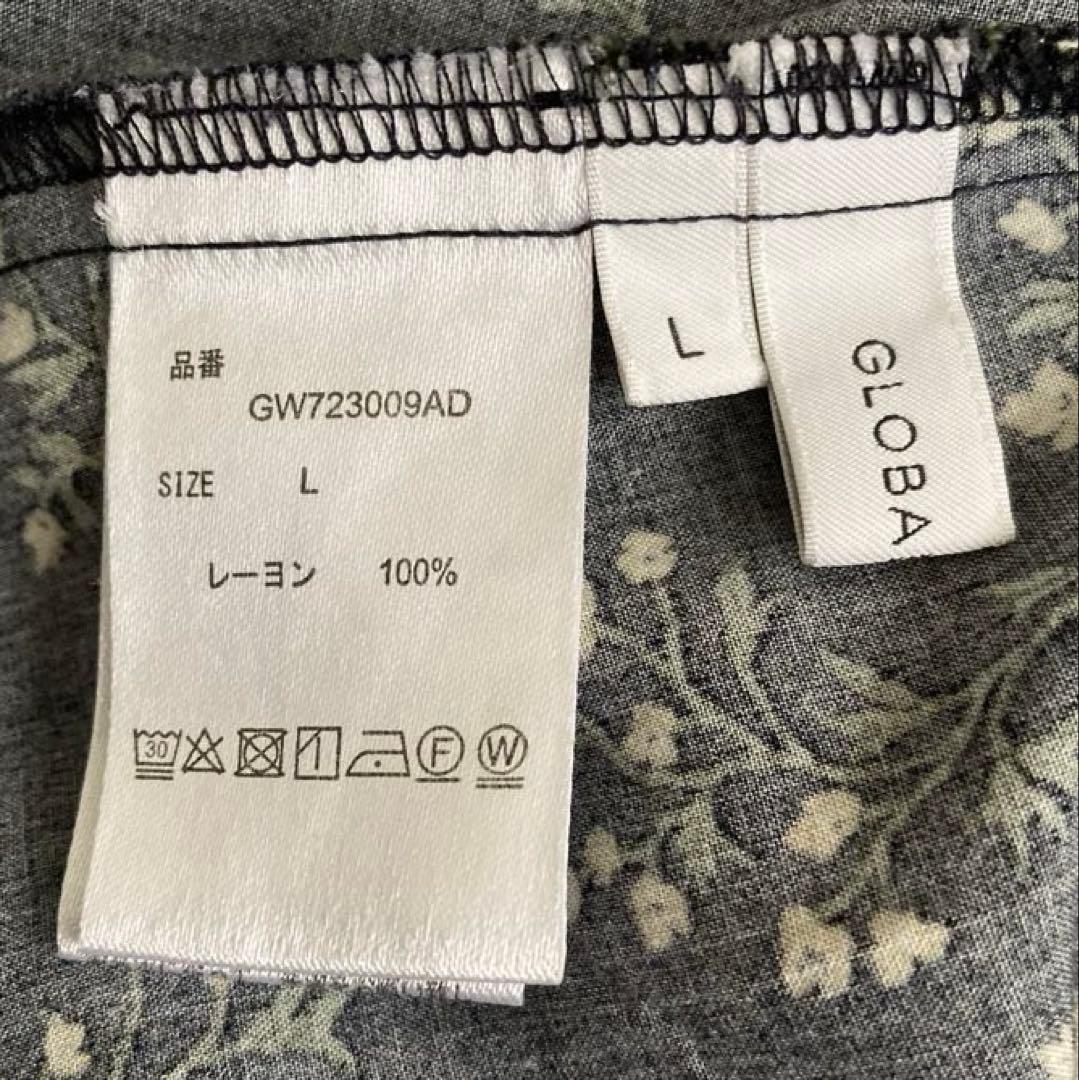【GLOBAL WORK】さらさらリラックス ネイビー花柄 ワンピース — image 5