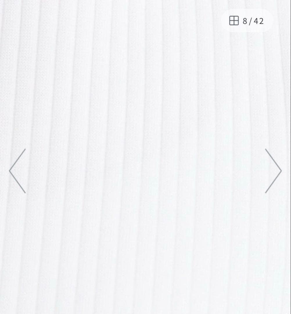 OPAQUE.CLIP ベーシックリブボートネックカットソー　ホワイト　S — image 5