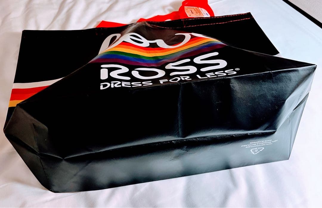 【数量限定】日本未入荷　ハワイ　ROSS ロスドレス　エコバッグ　黒　1袋② — image 2