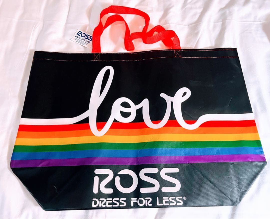 【数量限定】日本未入荷　ハワイ　ROSS ロスドレス　エコバッグ　黒　1袋② — image 4