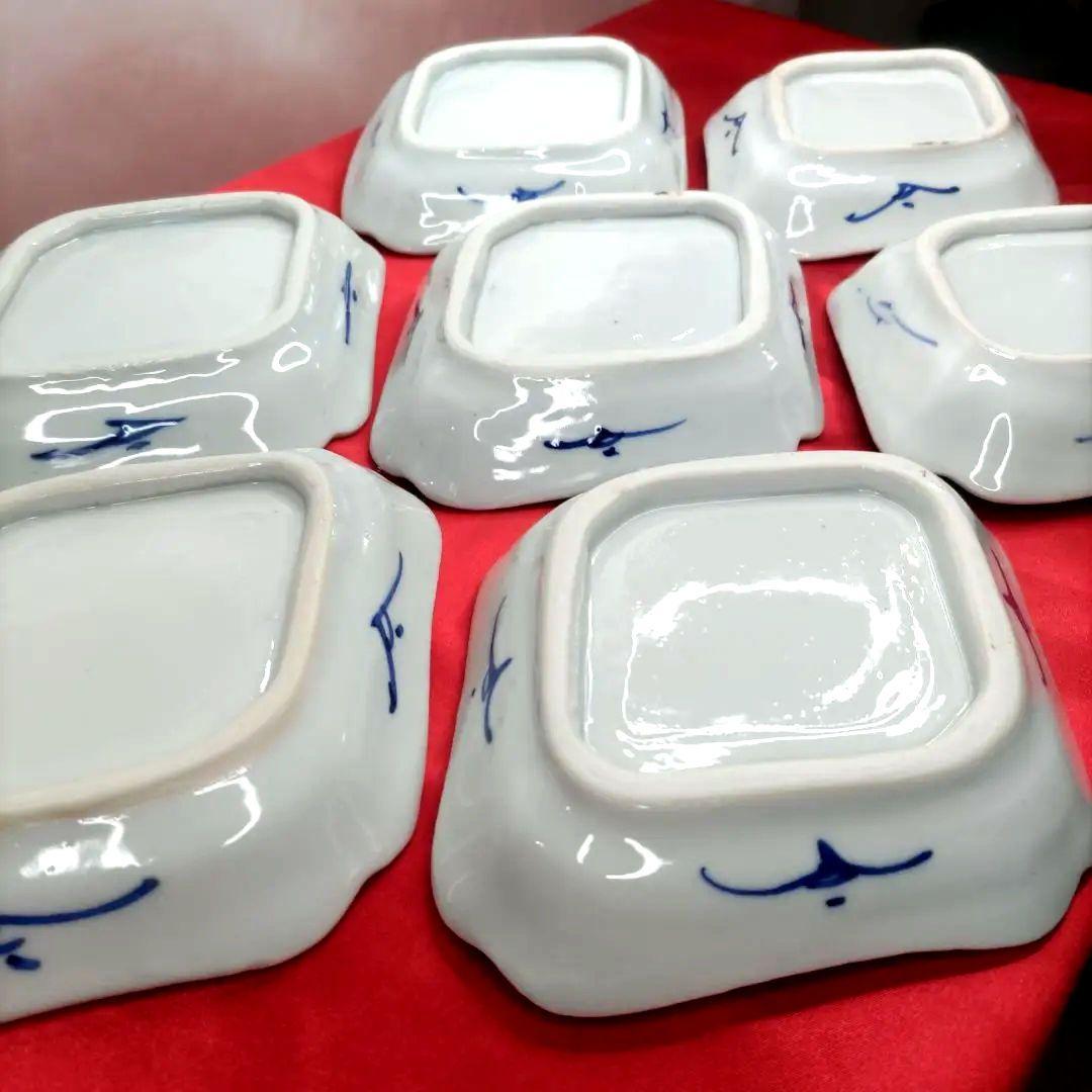 有田焼　伊万里焼　古伊万里　小皿　菱皿　角皿　刺し身皿　7客セット — image 4