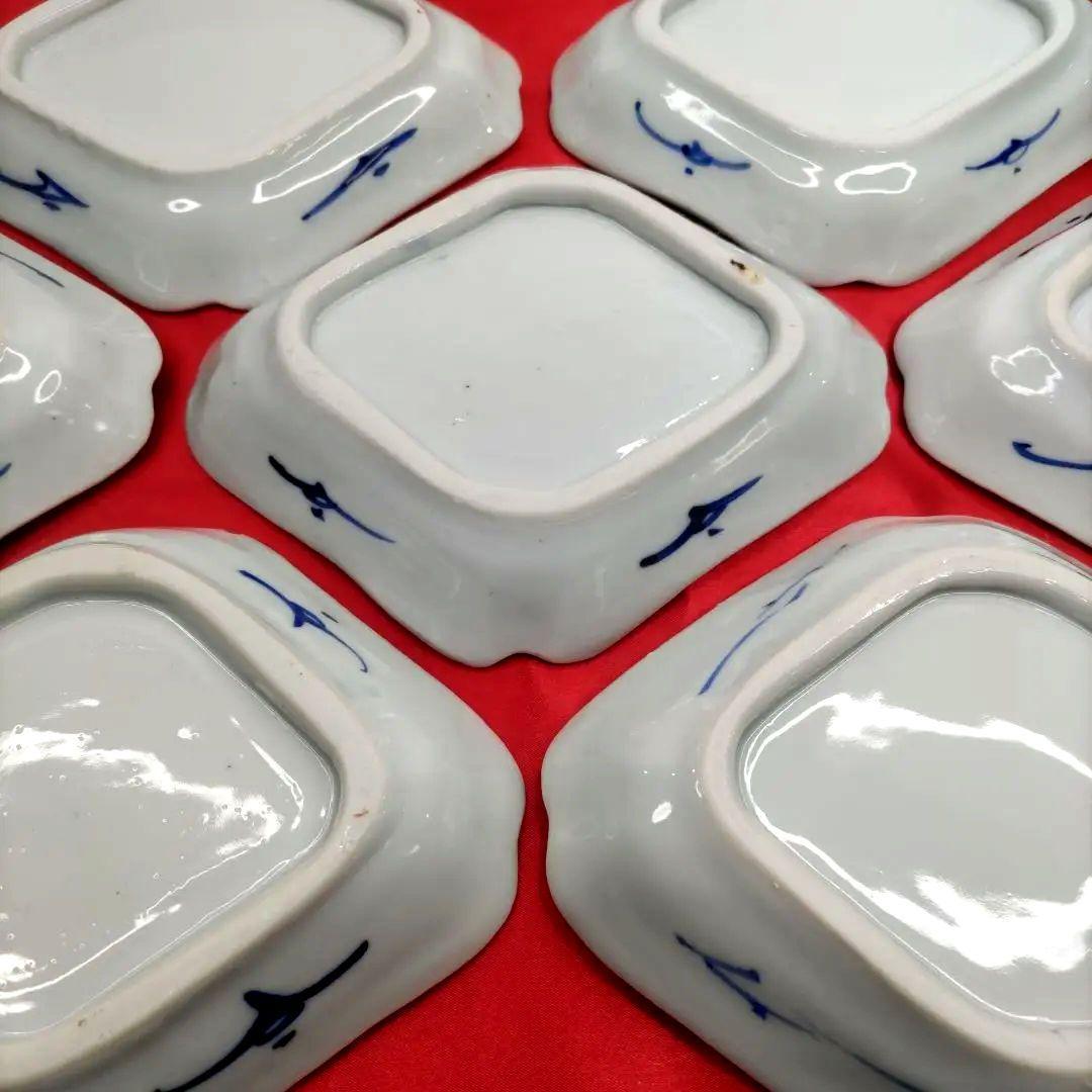有田焼　伊万里焼　古伊万里　小皿　菱皿　角皿　刺し身皿　7客セット — image 5