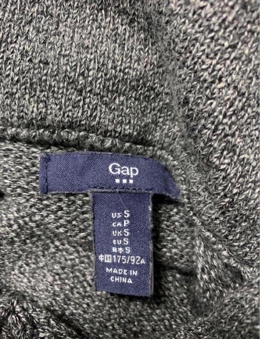 美品　[Gap] ショール　長袖　厚手　コットン　ニット　グレー　小顔効果　S — image 2