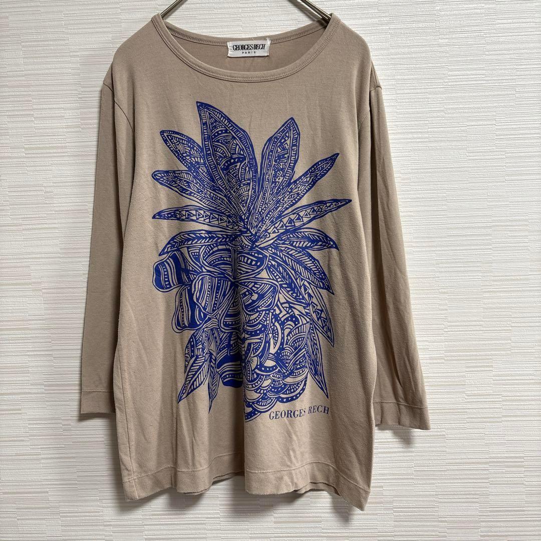 ジョルジュレッシュ GEORGES RECH ボタニカル柄カットソー Mベージュ — image 2