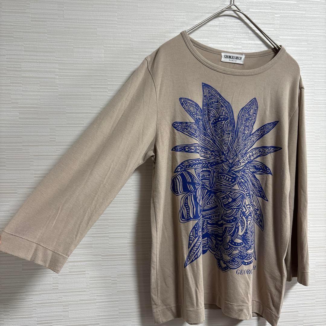 ジョルジュレッシュ GEORGES RECH ボタニカル柄カットソー Mベージュ — image 3