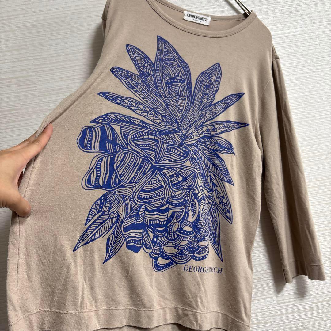 ジョルジュレッシュ GEORGES RECH ボタニカル柄カットソー Mベージュ — image 4