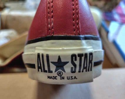 CONVERSE ALL STAR レザー赤ハイカット 100周年記念モデル — image 3