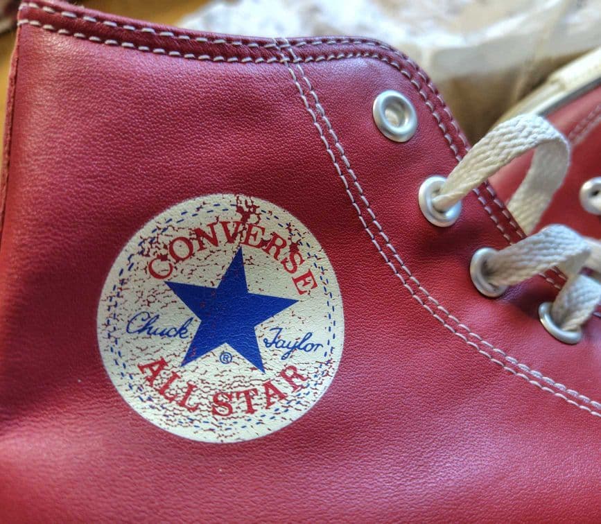 CONVERSE ALL STAR レザー赤ハイカット 100周年記念モデル — image 4