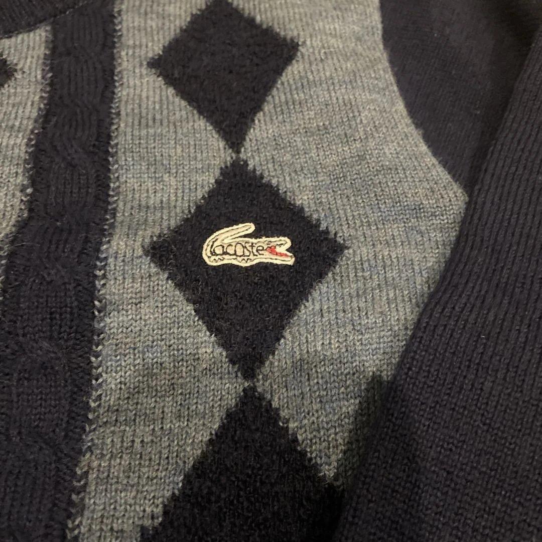 ラコステ　Lacoste ダイヤモンドパターン ニットセーター Mサイズ — image 2