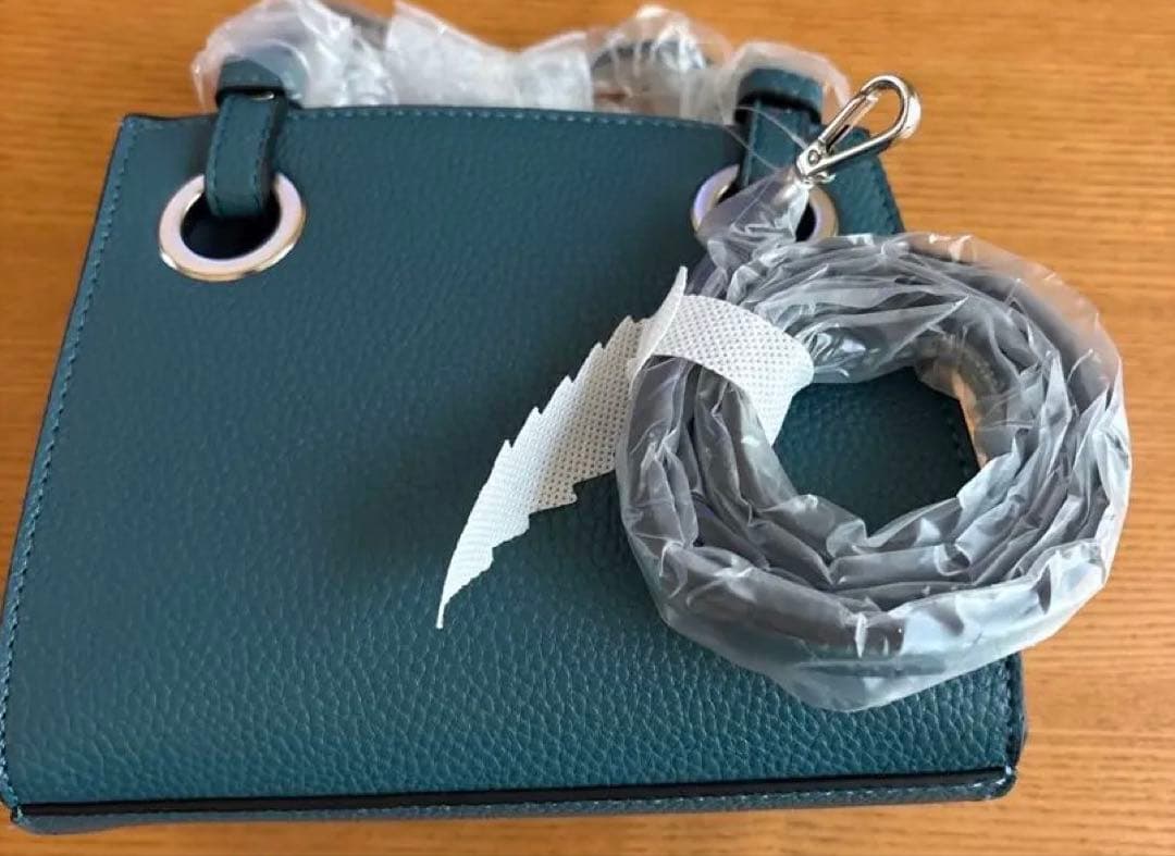 サマンサベガ 2WAY ハンドバッグ グリーン 未使用級 ショルダー付 — image 3