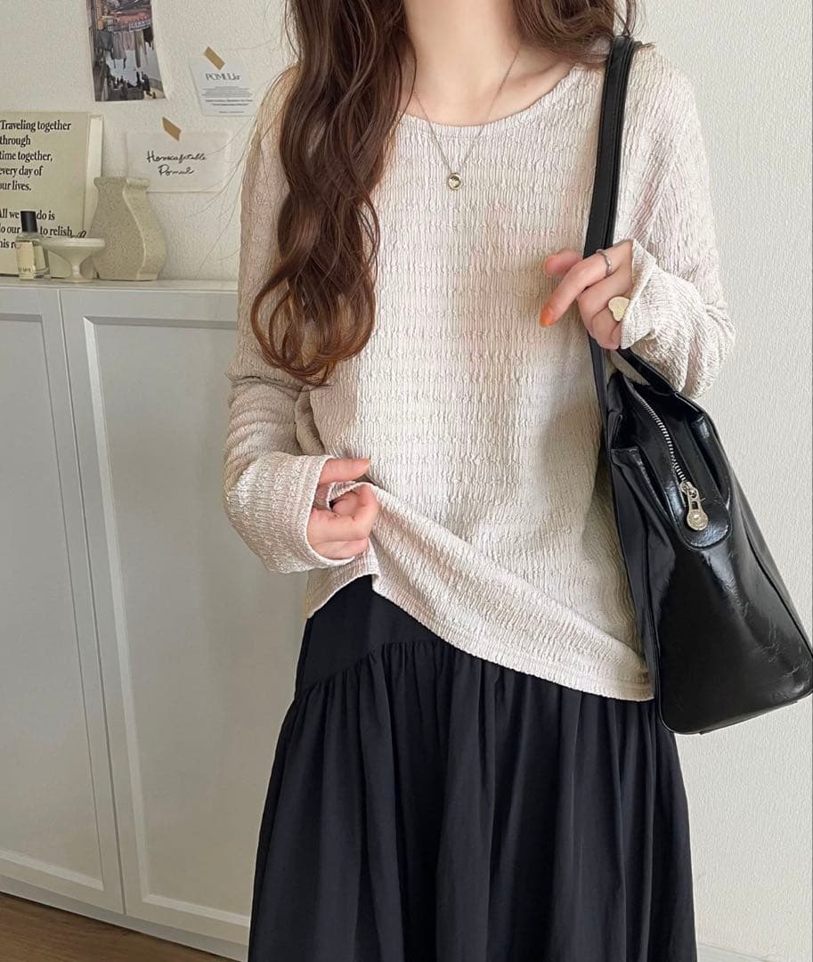 classicalelf クルーネックジャガードプルオーバー長袖 — image 3