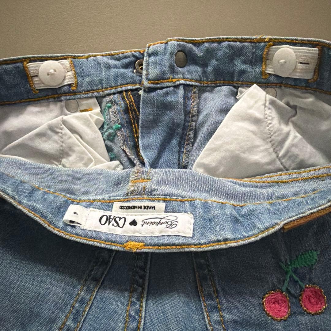 Bonpoint CSAO 刺繍デニムショートパンツ サイズ4 — image 4