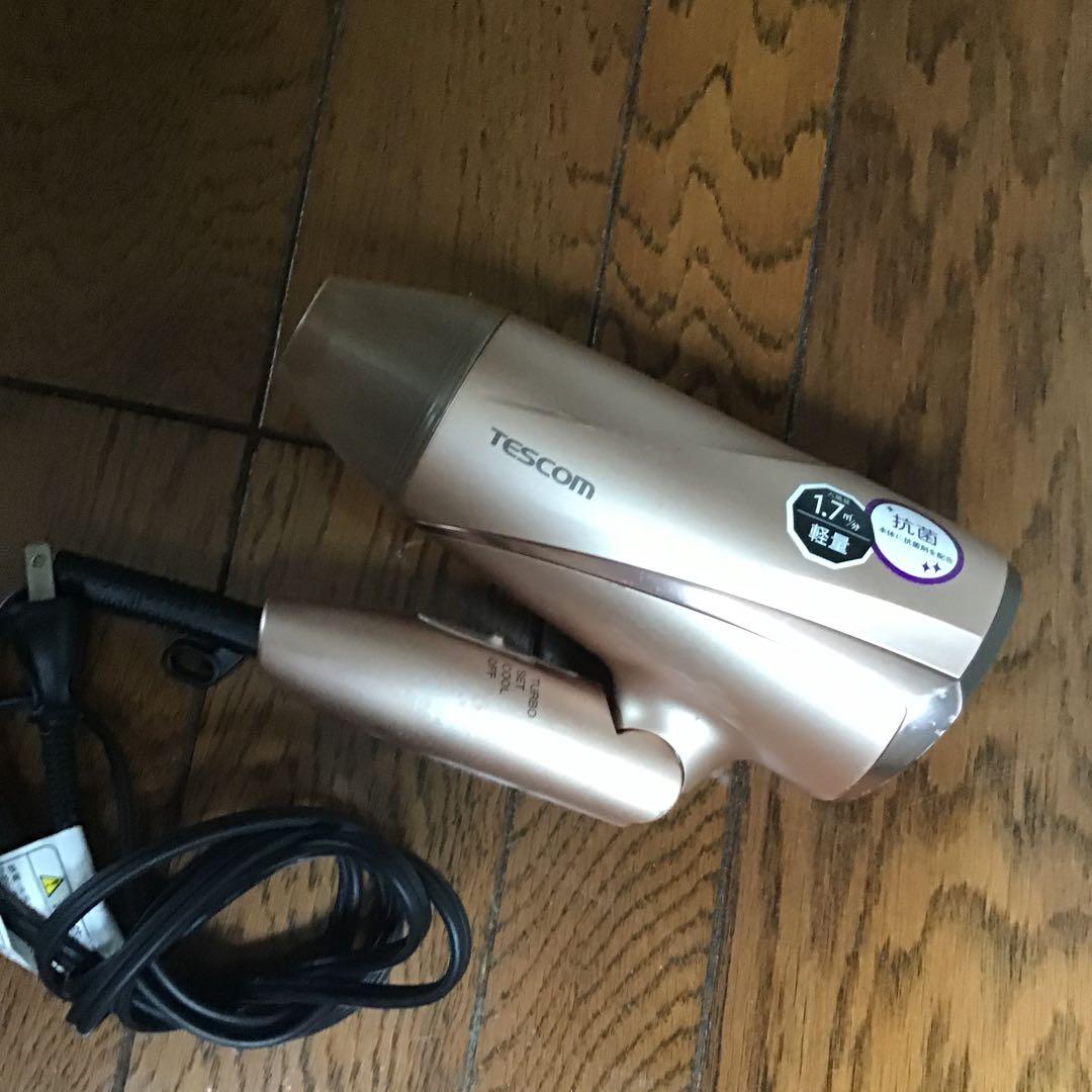 稼働します　TESCOM ヘアドライヤー TD330A 1200W ゴールド — image 3
