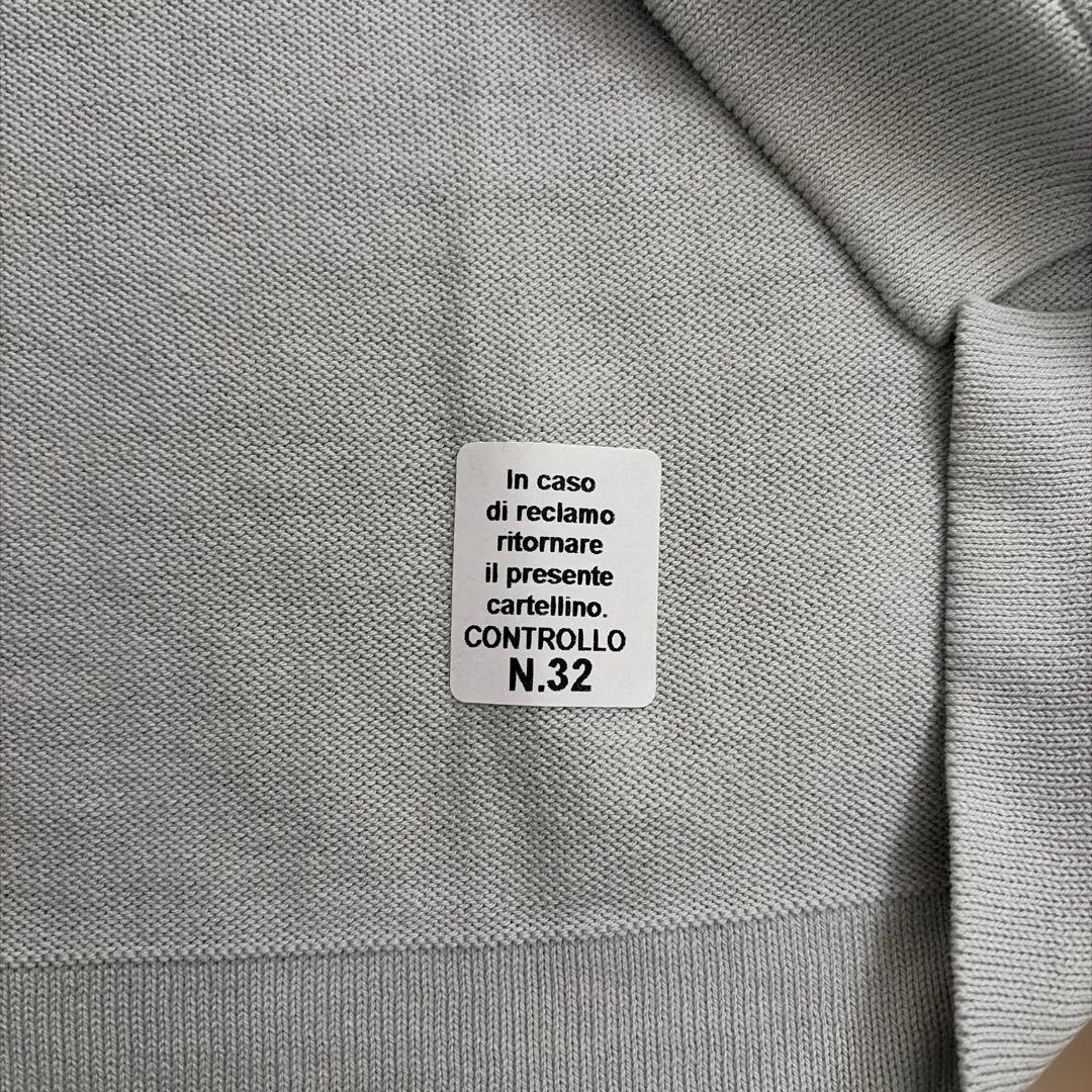 GRAN SASSO ニット 半袖 モックネック ライトグレー — image 4
