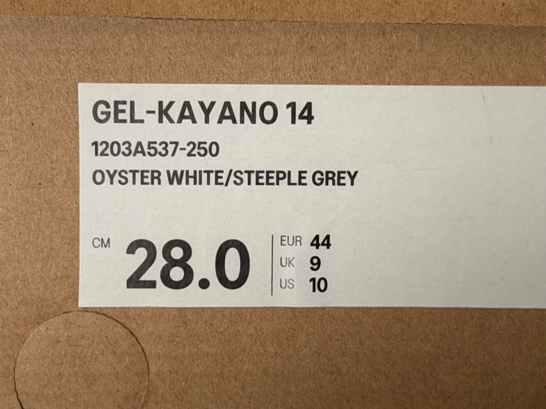 新品 asics GEL-KAYANO 14 28cm オイスターホワイト — image 4