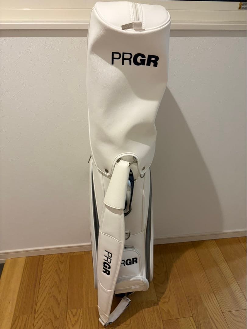 【直筆サイン入り】PRGR プロギア キャディバッグ ゴルフバッグ ホワイト 白 — image 3
