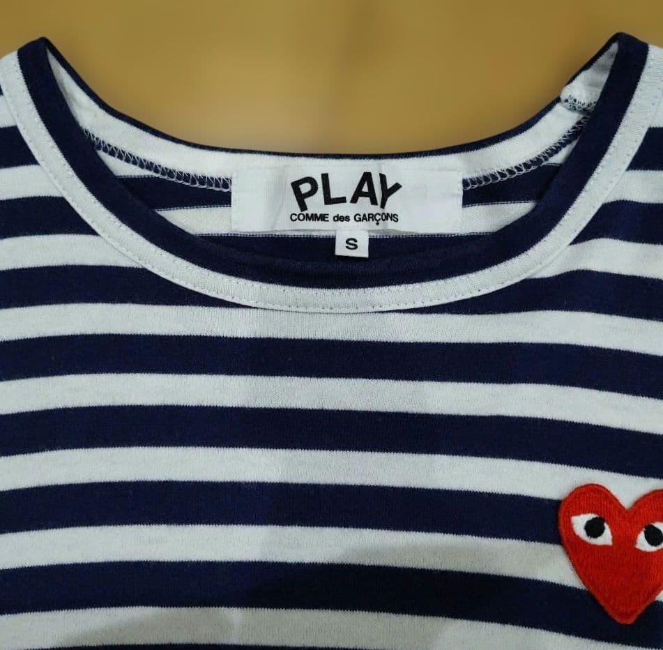 PLAY COMME des GARCONS ボーダー 長袖 Tシャツ S — image 2