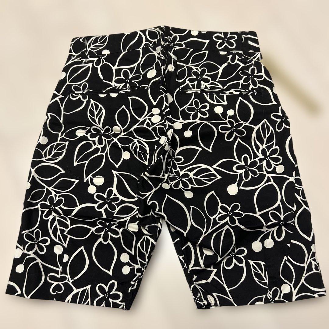 VOO 花柄 ショートパンツ ハーフパンツ ブラック ホワイト S 未使用品 — image 2