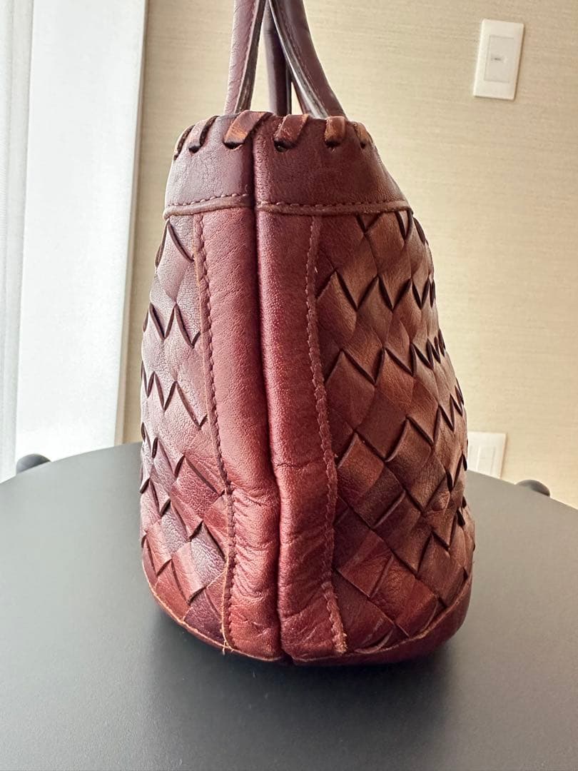IBIZA AOYAMA ハンドバッグ 編み込みレザー ブラウン　6 — image 3