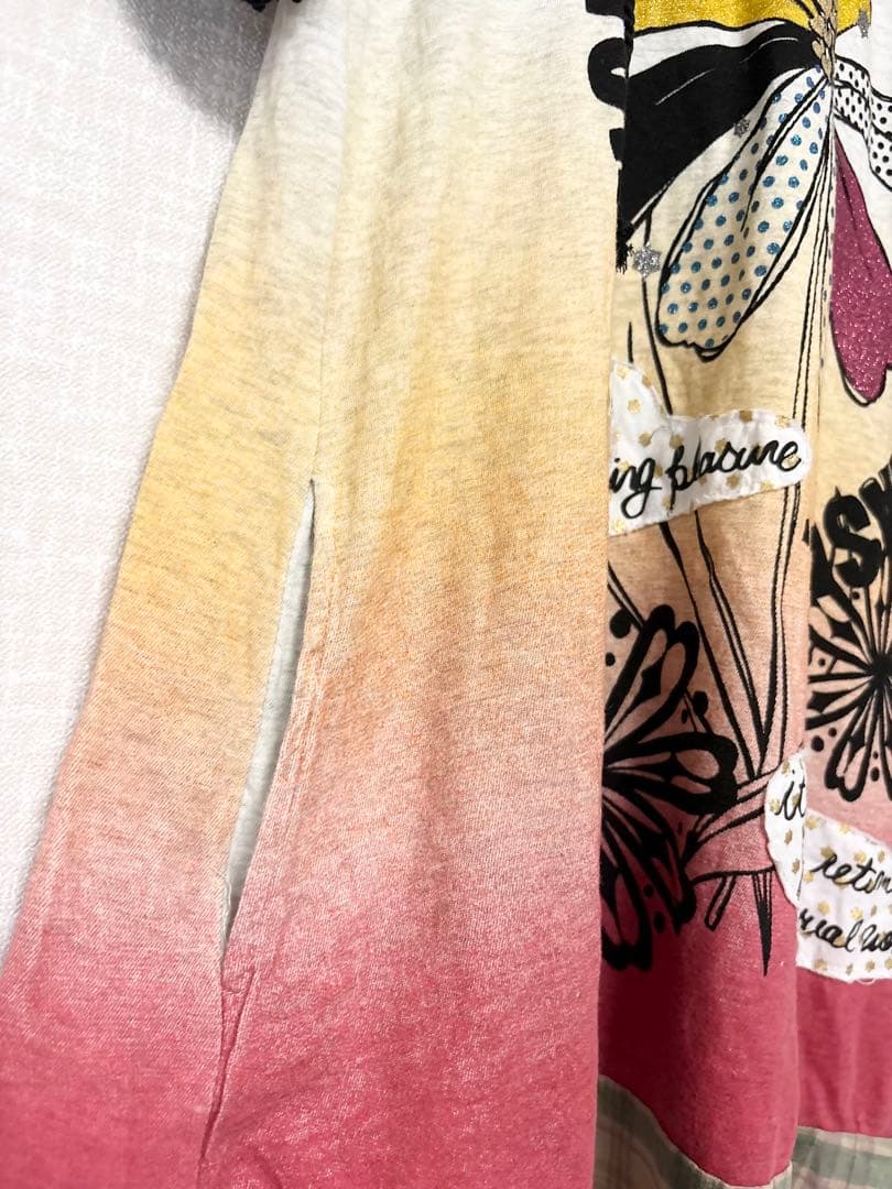 ❤️新品未使用❤️ScoLar スカラー五分袖フードワンピース 切替チェックM — image 4