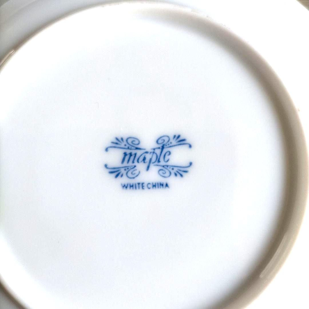 白磁・ホワイトチャイナ・white china　のソーサー５枚セット — image 5