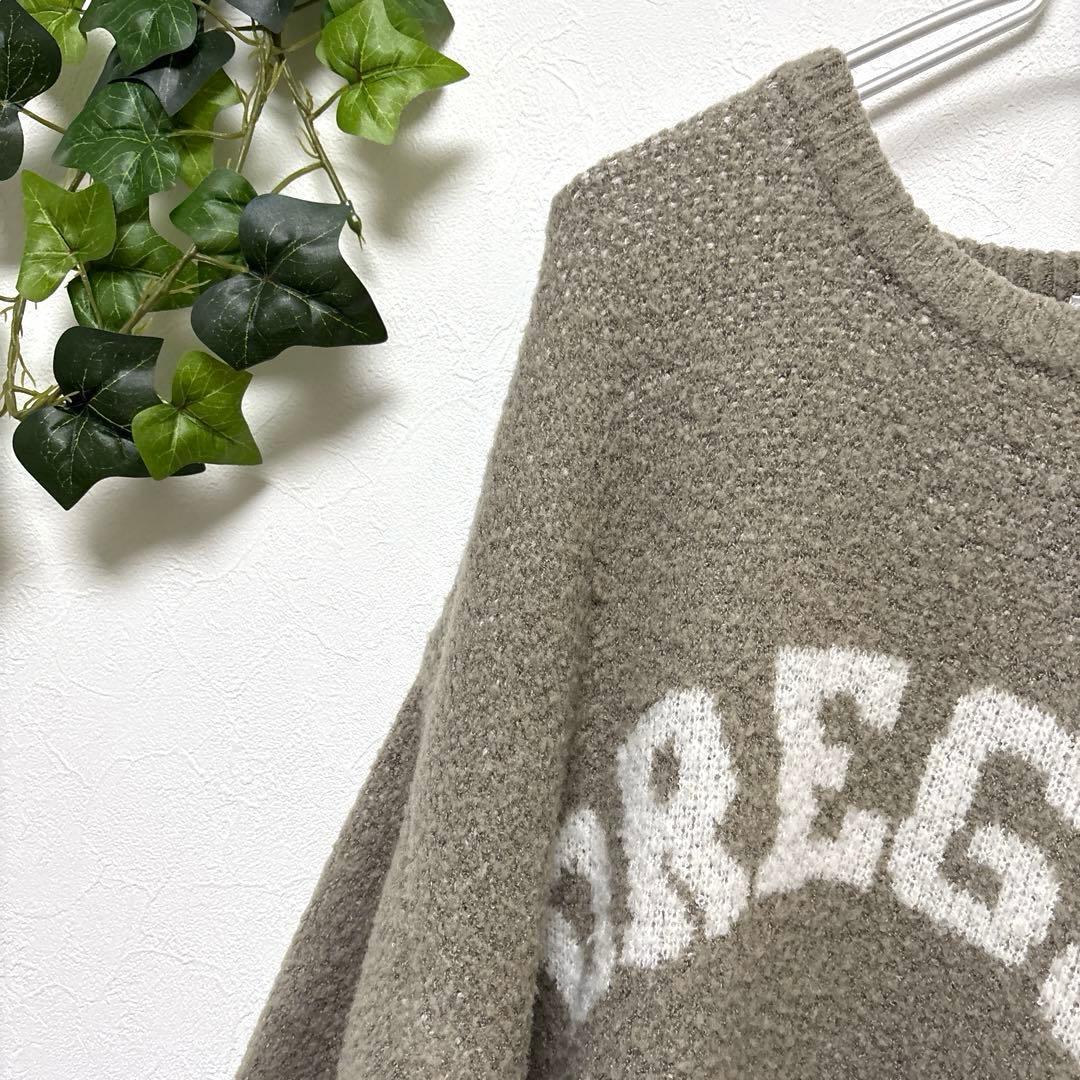 冬物最終価格【coca 】コカDREGON ロゴ ニットセーター ゆったりフリー — image 3