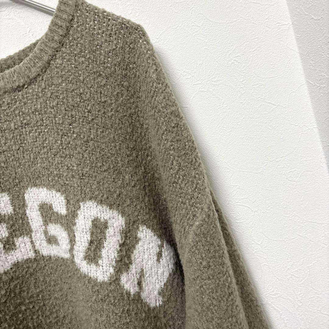 冬物最終価格【coca 】コカDREGON ロゴ ニットセーター ゆったりフリー — image 4