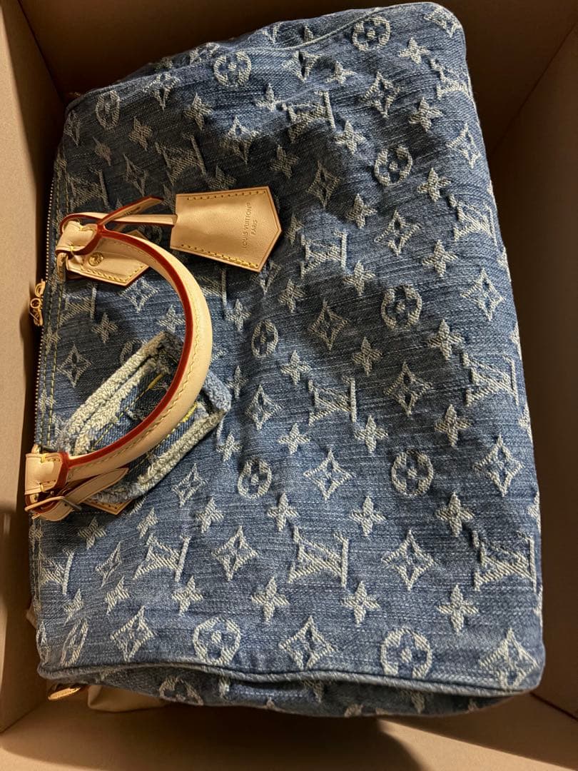 新品 ルイヴィトン スピーディ 30 ソフト バンドリエール デニム 26ss — image 3