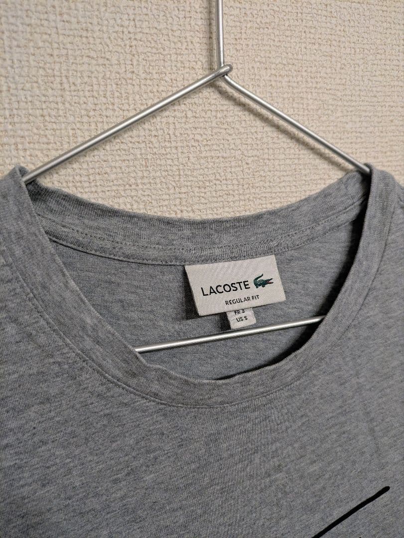 LACOSTE ロゴプリント Tシャツ グレー US：S — image 3