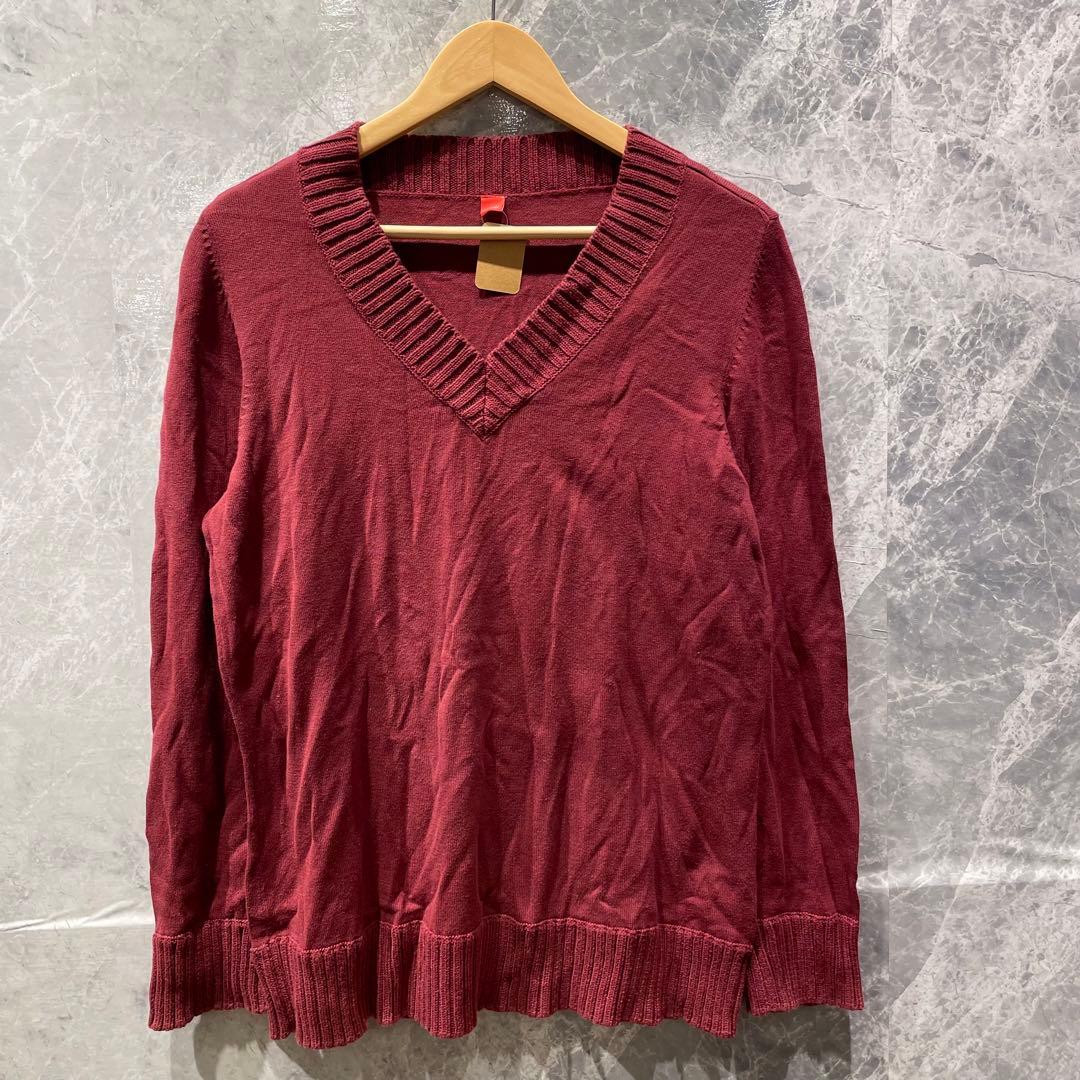 s.Oliver メンズ S レッド ニット シンプル プルオーバー 美品 — image 2