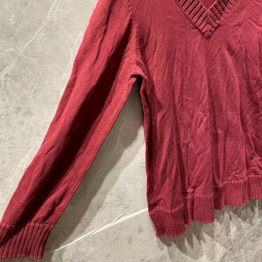 s.Oliver メンズ S レッド ニット シンプル プルオーバー 美品 — image 4