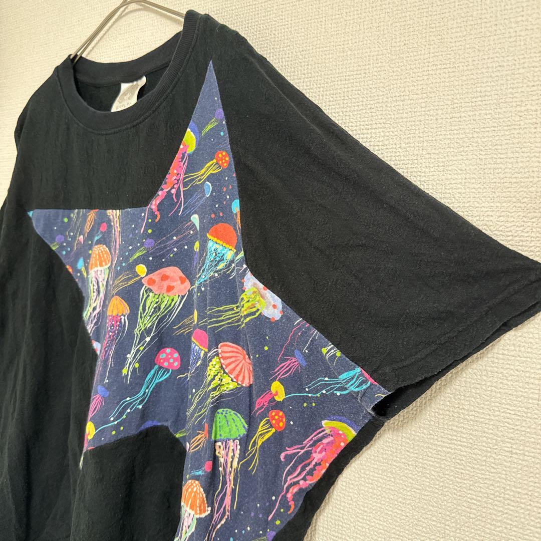 ［scolar］切替カットソー（M）ドルマン袖　クラゲブラック — image 3