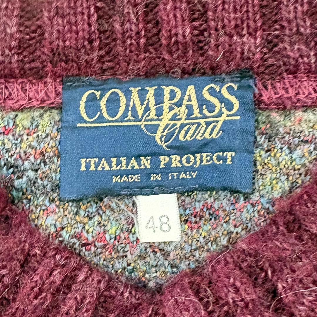 【至高のイタリア製】COMPASS card 48 ジャガード編み 総柄 幾何学 — image 5