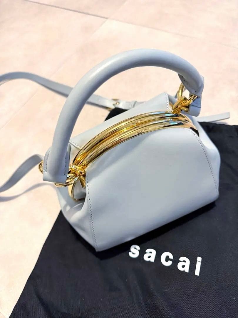sacai Pursket SmallBag ライトグレー がま口バッグ サカイ — image 5