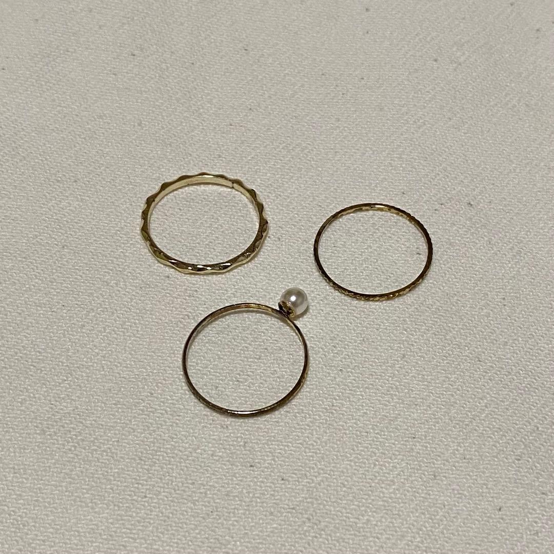 3COINS スリーコインズ　アクセサリー　5点　イヤリング　指輪　パール — image 5