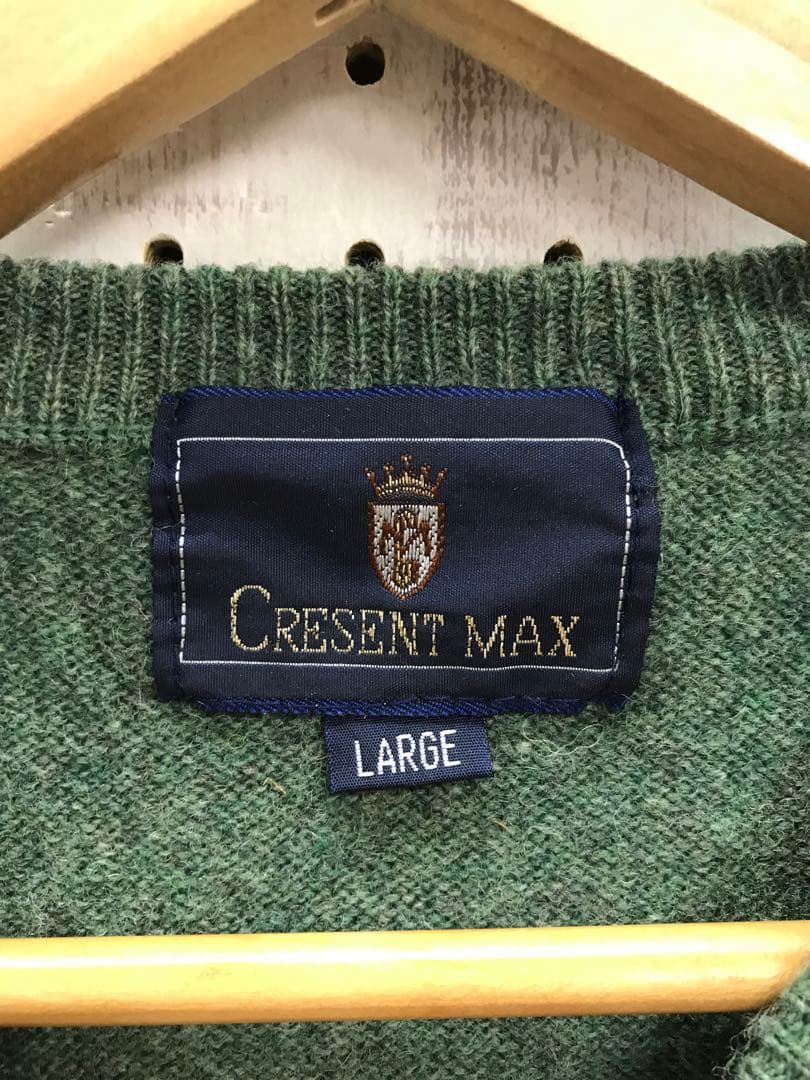 CRESENT MAX 古着 クルーネック 無地 パイル編み ニット セーター — image 2