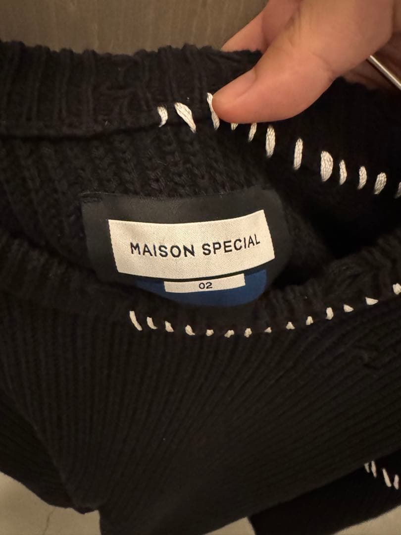【早い者勝ち】MAISON SPECIAL ブラックニットセーター 02 — image 2