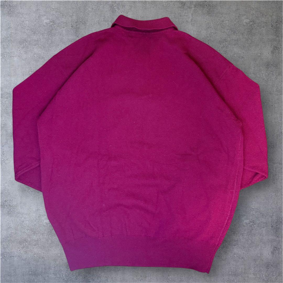 LAUTREAMONT 長袖 ポロニット 深紅 — image 4