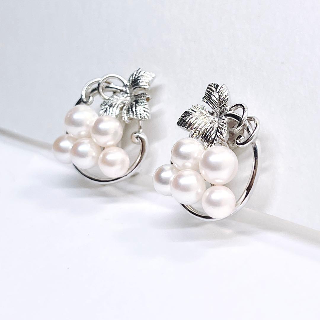 極美品✨MIKIMOTOミキモト パール　イヤリング　葡萄　ヴィンテージ — image 3