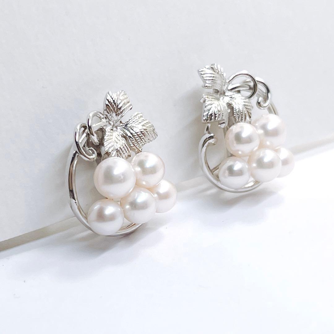 極美品✨MIKIMOTOミキモト パール　イヤリング　葡萄　ヴィンテージ — image 4