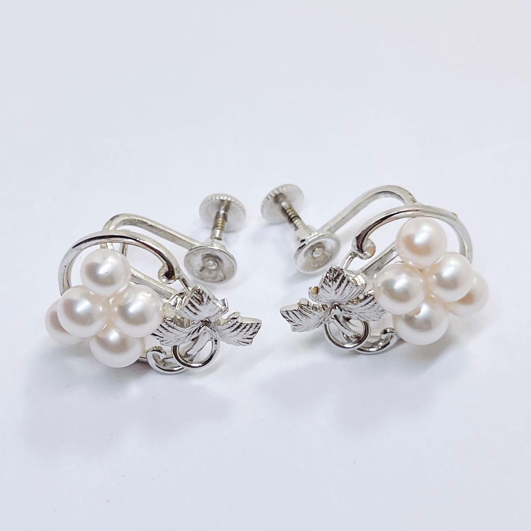 極美品✨MIKIMOTOミキモト パール　イヤリング　葡萄　ヴィンテージ — image 5