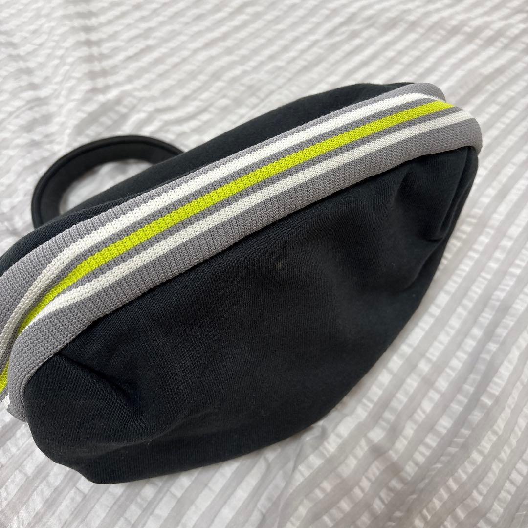 土日限定価格❗️adidas ハンドバッグ ブラック ネオングリーン — image 3
