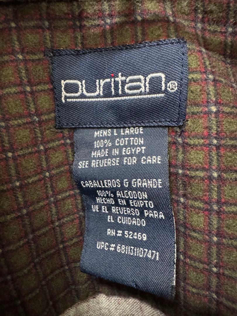 puritan チェック柄ネルシャツ プリネル　Lサイズ　90s — image 3