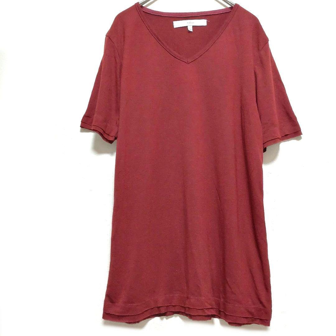 レボ M ボルドー Vネック 半袖Tシャツ — image 2