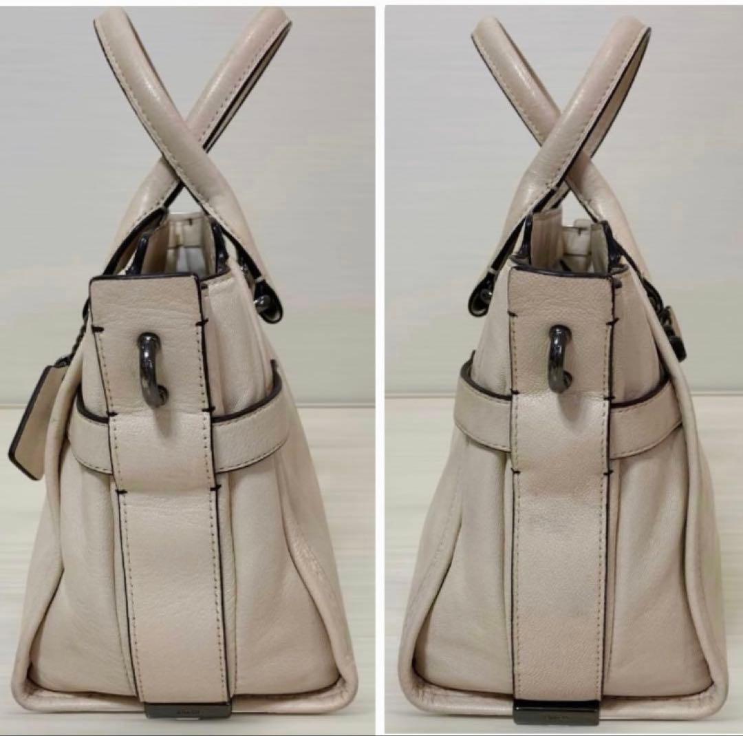 【COACH】スワッガー　キャリーオール　レザー　アイボリー　白　ホワイト — image 3