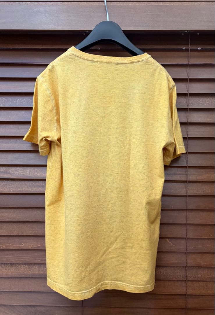 【未使用】ESTNATION Vネック ポケット付き 半袖 Tシャツ イエロー — image 4
